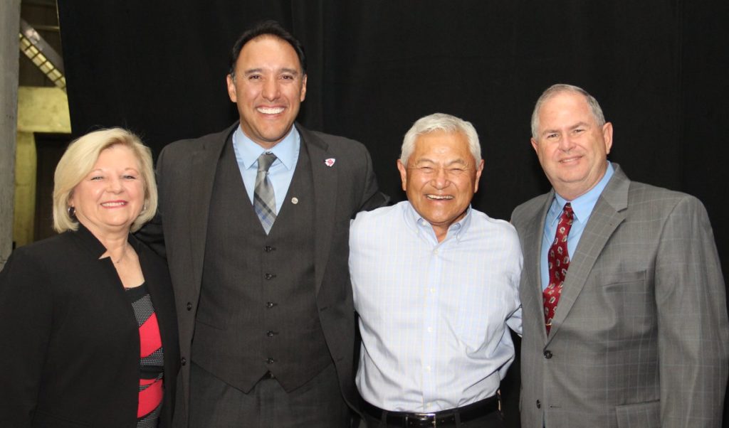 Marcy Masumoto, Matt Navo, Mas Masumoto, Pete Filippi photo by Sanger Scene)